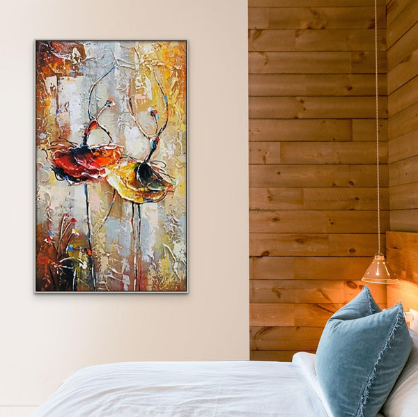 Abstract Ballet Art - Original Ballerina Oil Painting on Canvas, Modern Dancer Wall Decor, Ideal Gift for Art Collectors & Enthusiasts by Accent Collection