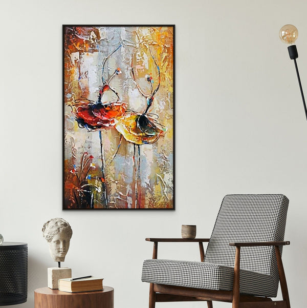 Abstract Ballet Art - Original Ballerina Oil Painting on Canvas, Modern Dancer Wall Decor, Ideal Gift for Art Collectors & Enthusiasts by Accent Collection
