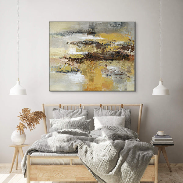 Desert Storm Painting, Large Hand-Painted Oil Canvas, Contemporary Abstract Art for Living Room, Unique Housewarming Gift by Sona Casa