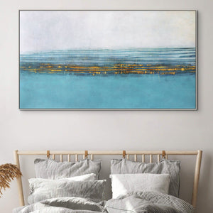 Blue Lagoon, Abstract Painting, Living Room Wall Art, Painting on Canvas, Abstract Art, Blue Painting by Sona Casa