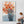 Large Abstract Floral Painting, Vibrant Orange Flowers in Vase, Minimalist Canvas Wall Art, Thoughtful Housewarming Gift by Sona Casa
