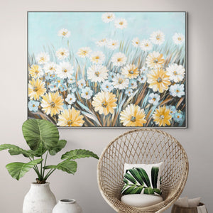 Floral Wall Art, Hand-Painted Spring Blossoms Painting, Large Canvas Wall Art for Living Room, Unique Housewarming Gift by Sona Casa