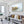 Lake Painting Cityscape Canvas Art, Abstract City Landscape on Framed Canvas, Contemporary Wall Art, Unique Housewarming Gift by Sona Casa