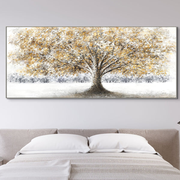 Large Wall Art, Landscape Painting of Forest Trees, Tree Painting, Living Room Canvas Art, Textured Wall Art, Nature Painting by Accent Collection