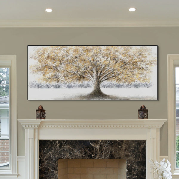 Large Wall Art, Landscape Painting of Forest Trees, Tree Painting, Living Room Canvas Art, Textured Wall Art, Nature Painting by Accent Collection
