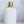 White Ceramic Vase, Golden Rim, 12