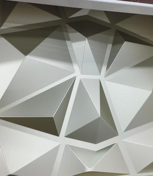 3D PVC Wall Panel, Champagne Silver Geometric Set of Panels, Hotel Room Living Room Home Office Cafe Restaurant by Sona Casa