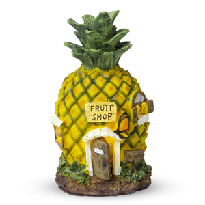 Cute Yellow-Green Polyresin Pineapple Solar Statue - Perfect Garden Gift & Fairy Decor by Sona Casa