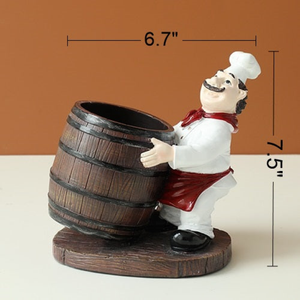 Barrell Style Chef Wine Rack | Kitchen Decor | Housewarming Gift by Accent Collection