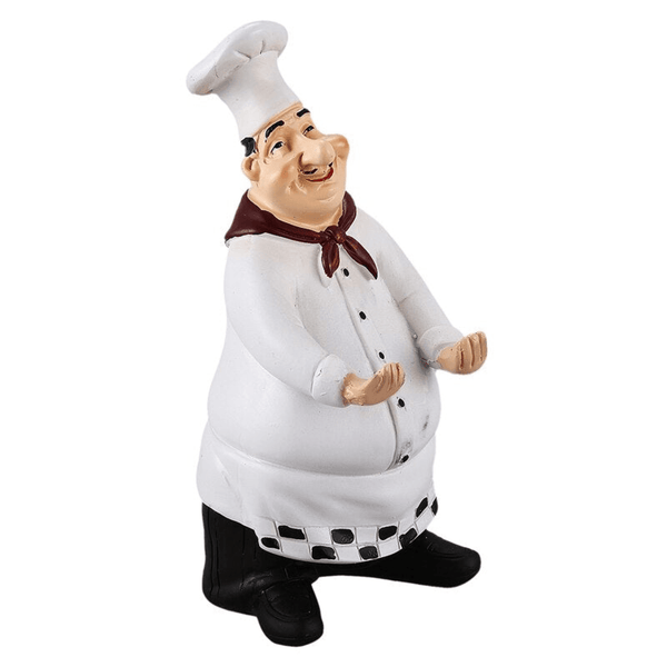 Chef Wine Cork Opener, Resin Statue, Kitchen Restaurant Bar Decor