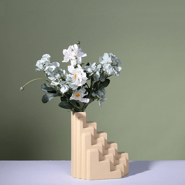 Curvy Vases, Ceramic Vase, Fresh Flower Vase, Geometric Vase, Modern Home Decor, Gift, Housewarming Gift, Bud Vase, Shelf Decor, Table Decor by Sona Casa