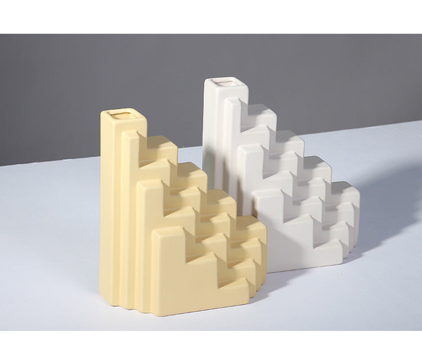 Curvy Vases, Ceramic Vase, Fresh Flower Vase, Geometric Vase, Modern Home Decor, Gift, Housewarming Gift, Bud Vase, Shelf Decor, Table Decor by Sona Casa
