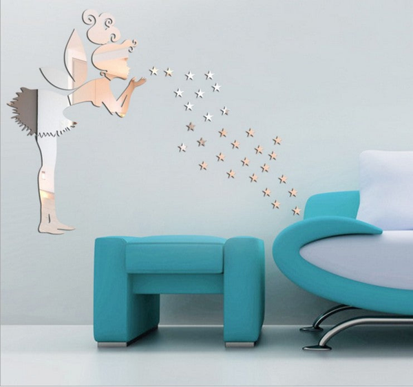 Fairy Blowing Stars 3D Decorative DIY Wall Sticker for Home Decoration by Accent Collection