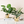Golden Ceramic Planter with Faux Plant - 18