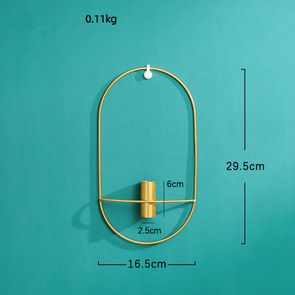 Golden Wall Flower Metal Tube Vase for home decoration by Accent Collection