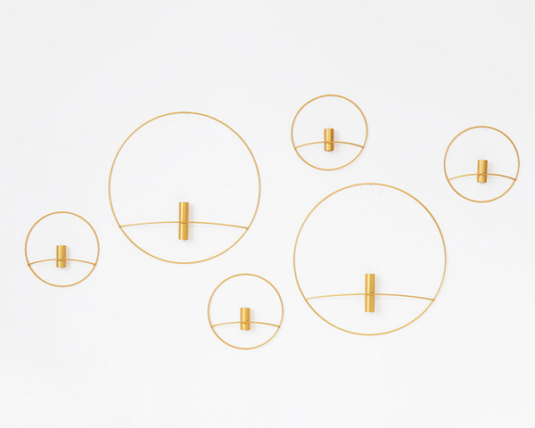 Golden Wall Flower Metal Tube Vase for home decoration by Accent Collection