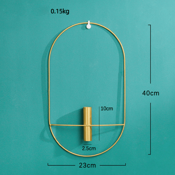Golden Wall Flower Metal Tube Vase for home decoration by Accent Collection