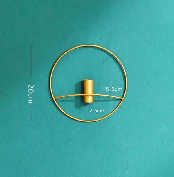 Golden Wall Flower Metal Tube Vase for home decoration by Accent Collection