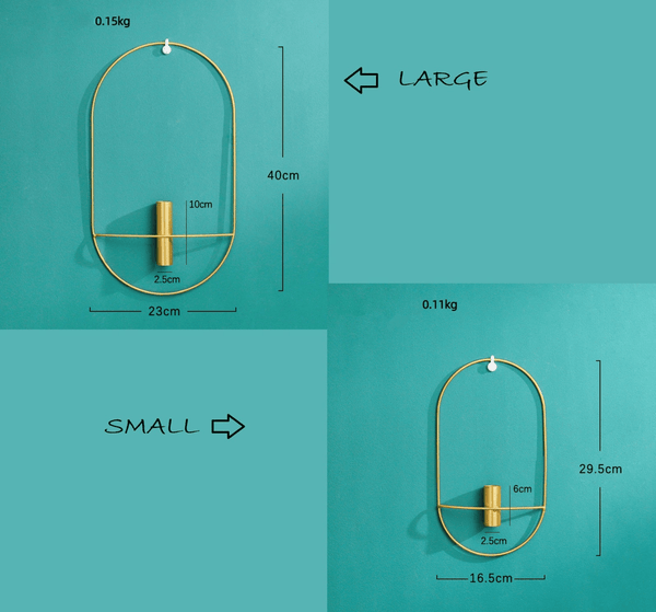 Golden Wall Flower Metal Tube Vase for home decoration by Accent Collection