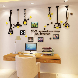 Modern 3D Decorative Lamps and Photo Frames Wall Stickers by Accent Collection