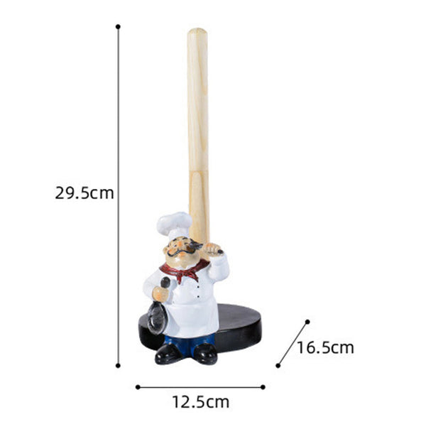 Paper Roll or Towel Holder Featuring Cute Chef, Home, Restaurant, Kitchen Decoration by Accent Collection