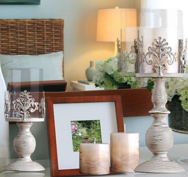 Retro Candle Holder Set, 15" 13" 10" Classy Tabletop Decorations