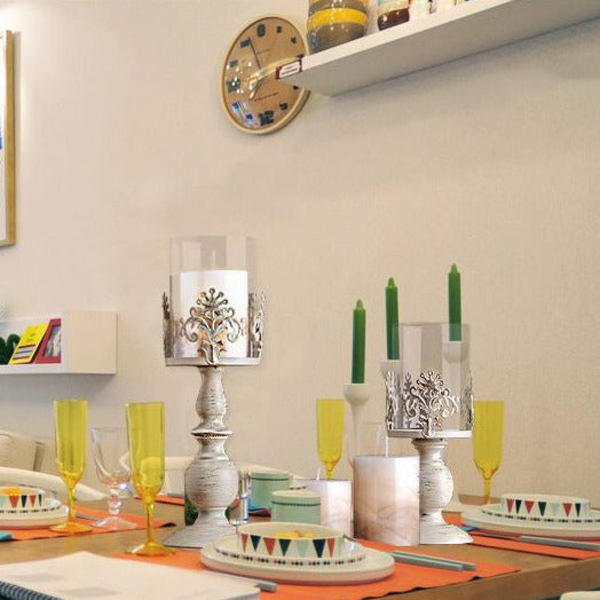 Retro Candle Holder Set, 15" 13" 10" Classy Tabletop Decorations