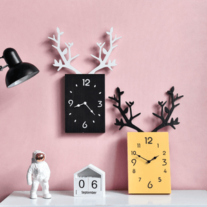 Wooden Deer Clock for Home Décor by Sona Casa