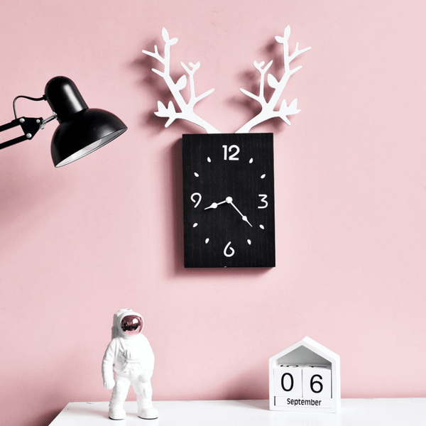 Wooden Deer Clock for Home Décor by Accent Collection Home Decor